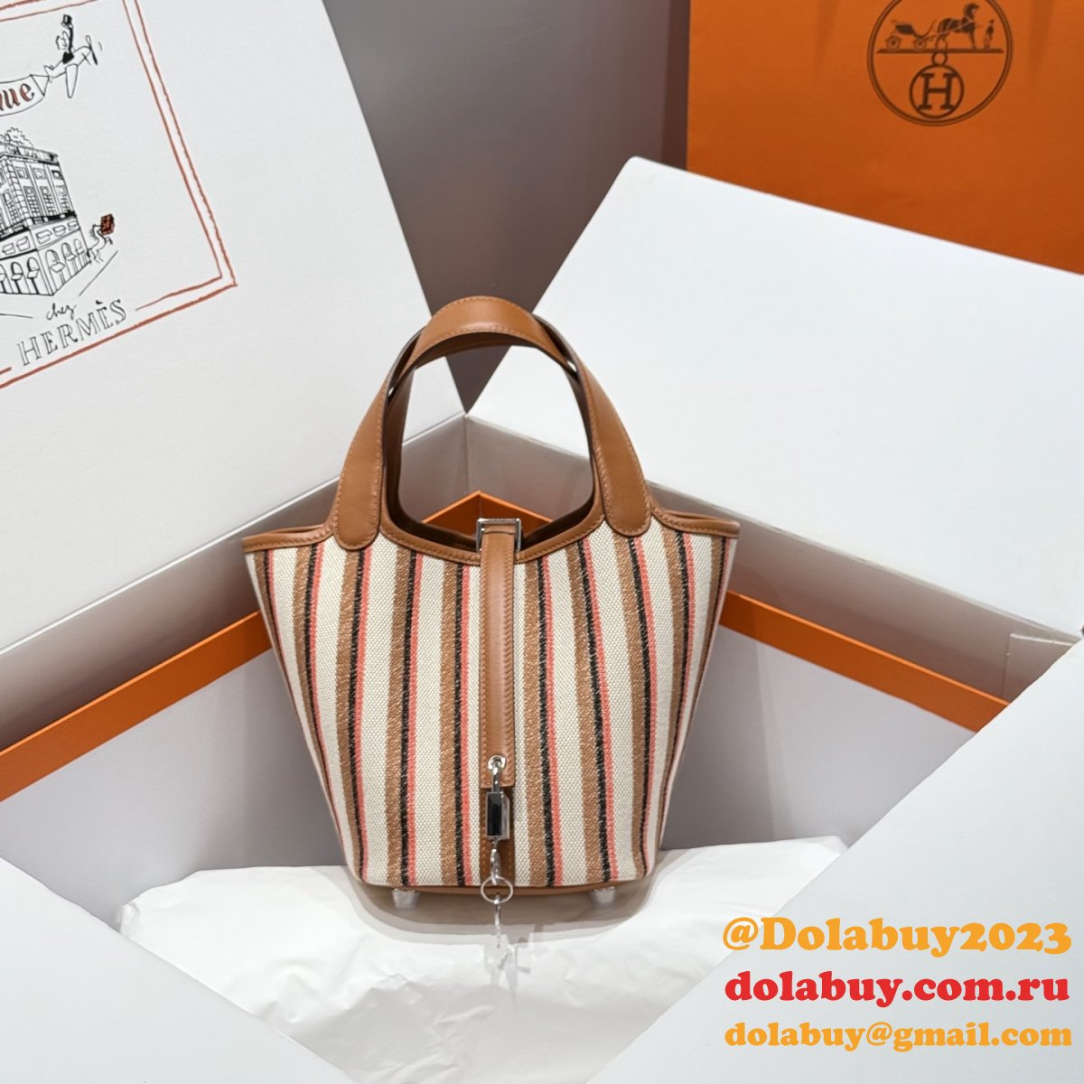 Designer Hermes Replica Picontin Lock 18CM Tote Bag