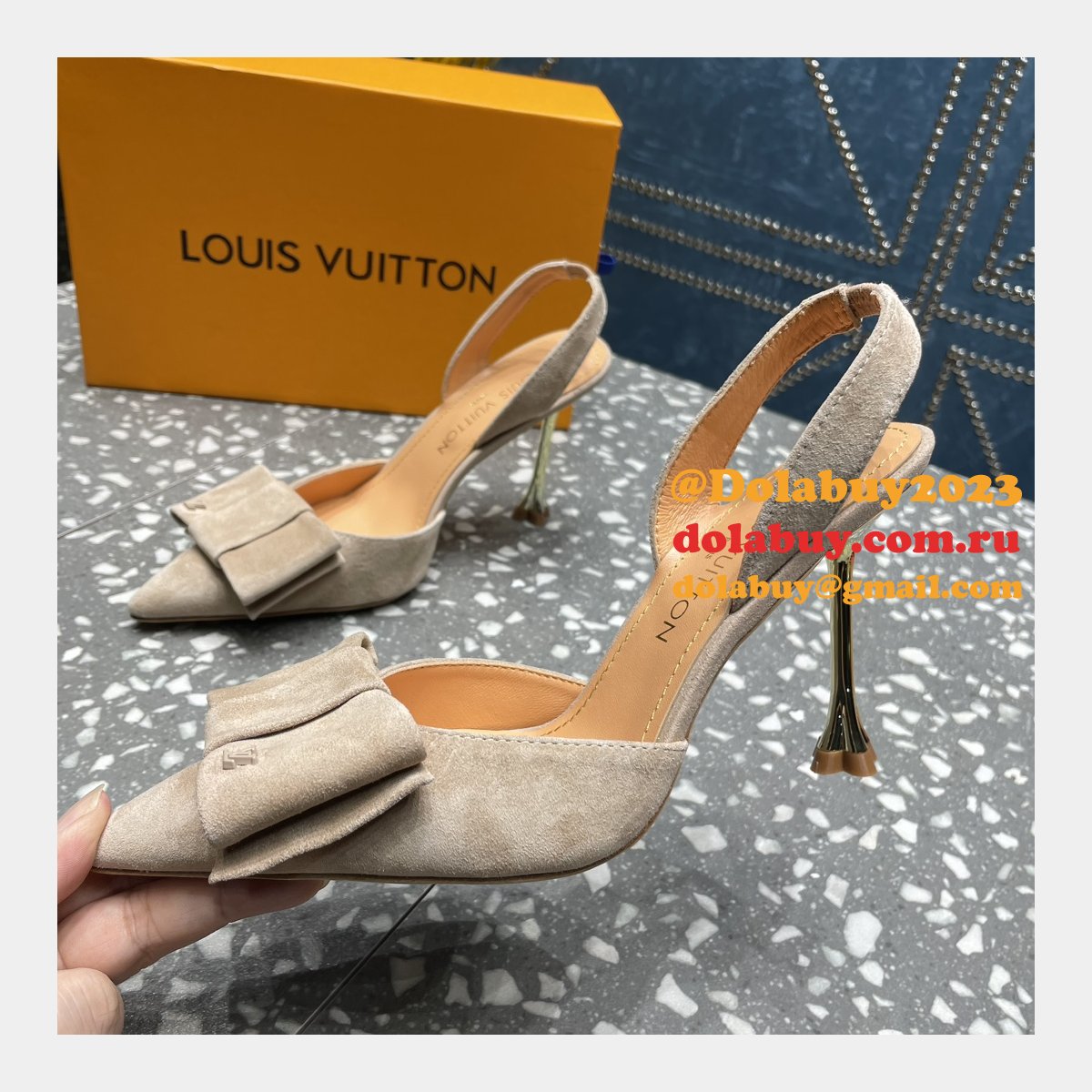 Knockoff LOUIS VUITTON Blossom Slingback Pump Cheap