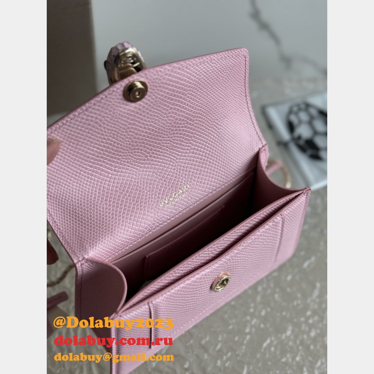 Designer BVLGARI SERPENTI FOREVER Scale Mini Tote Bag