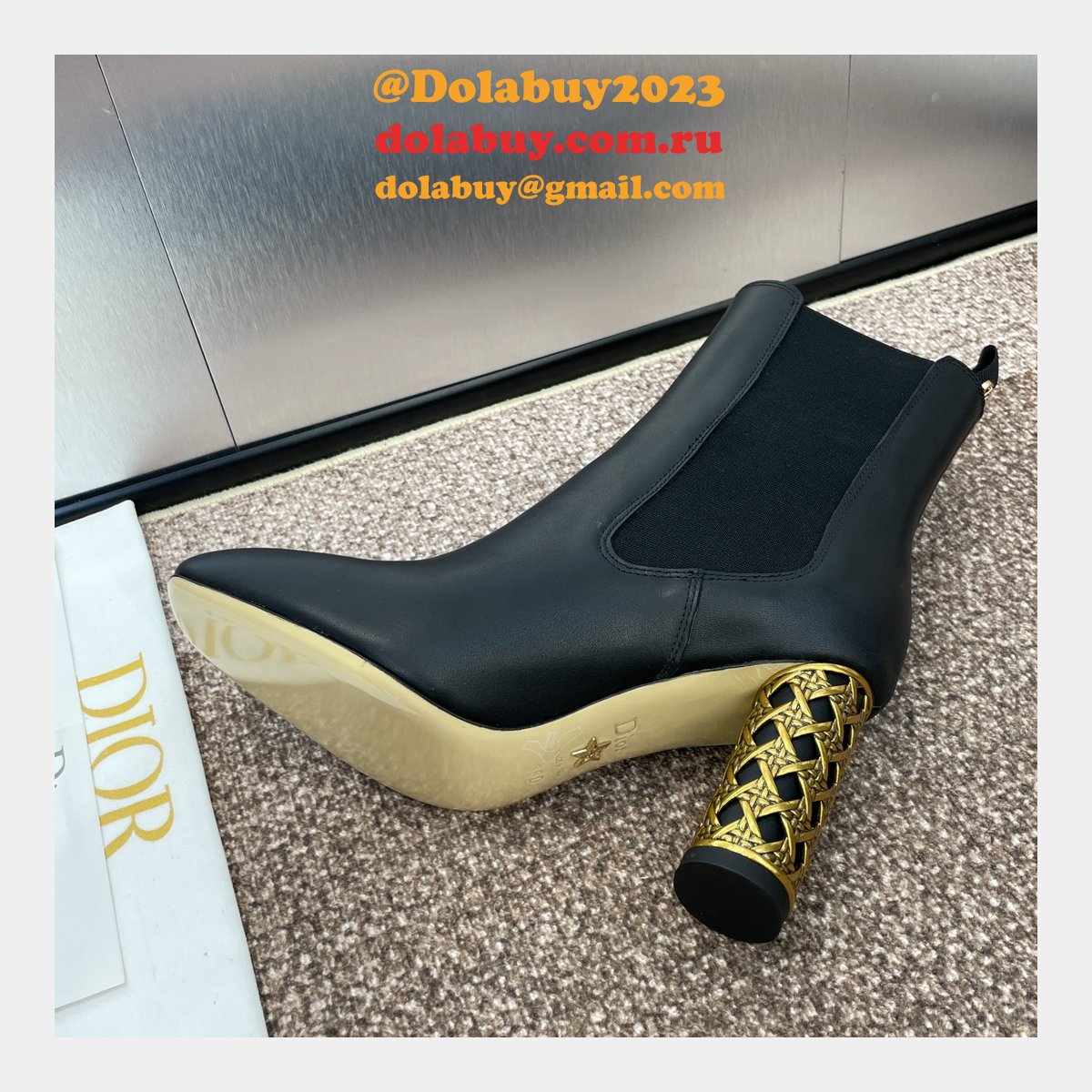 Top Quality Dior Icon Heeled Ankle Boot