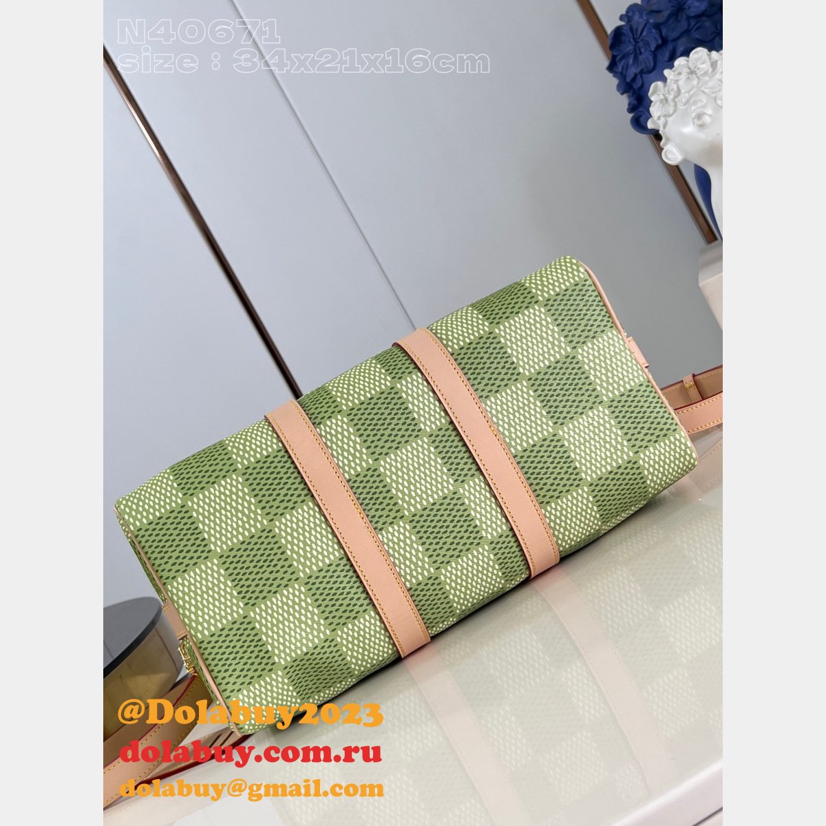 Travel Men Louis Vuitton N40671 Keepall Bandoulière 35 Damier Fake Bag