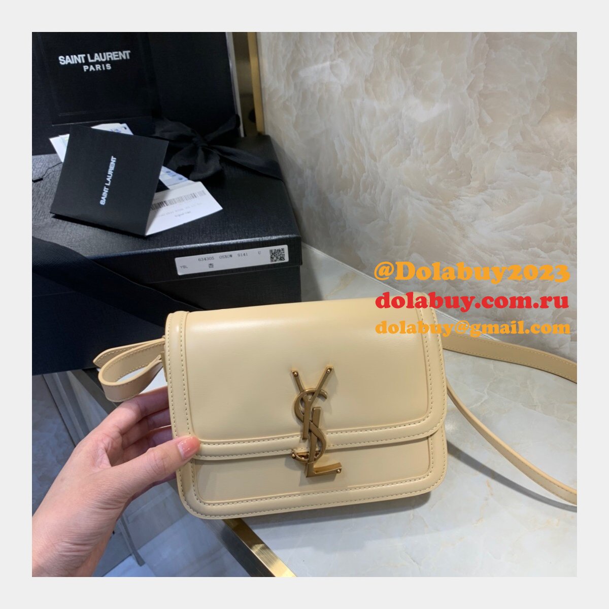 Saint Laurent YSL Solferino Replicas 634306 Satchel Leather