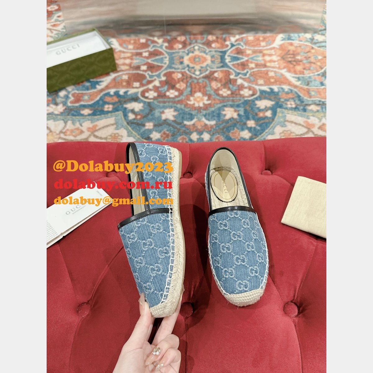 duplicate wholesale G*u*i fashion espadrille