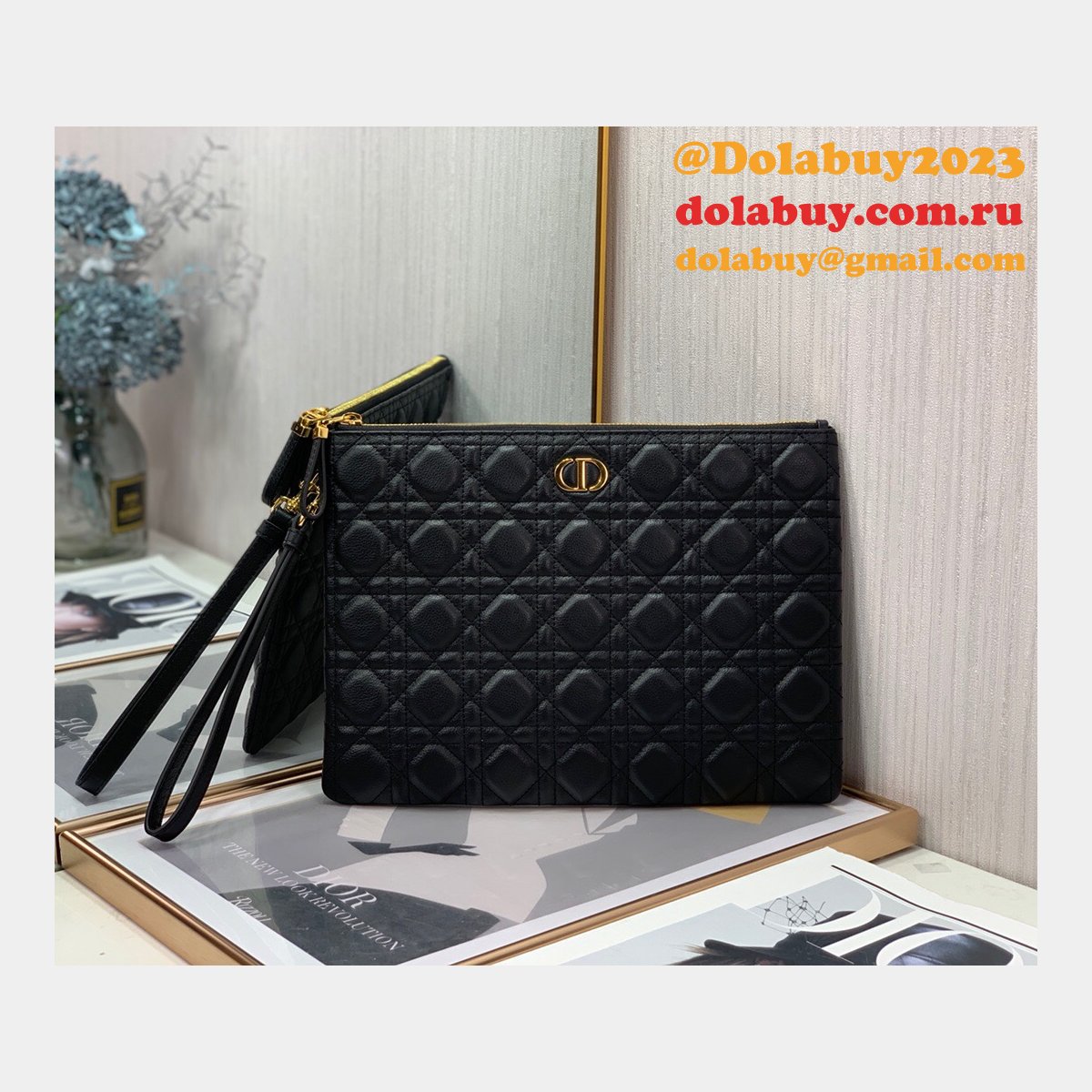 Where to buy Faux Dior Clutch Copy Bags 2022 Black Dolabuy