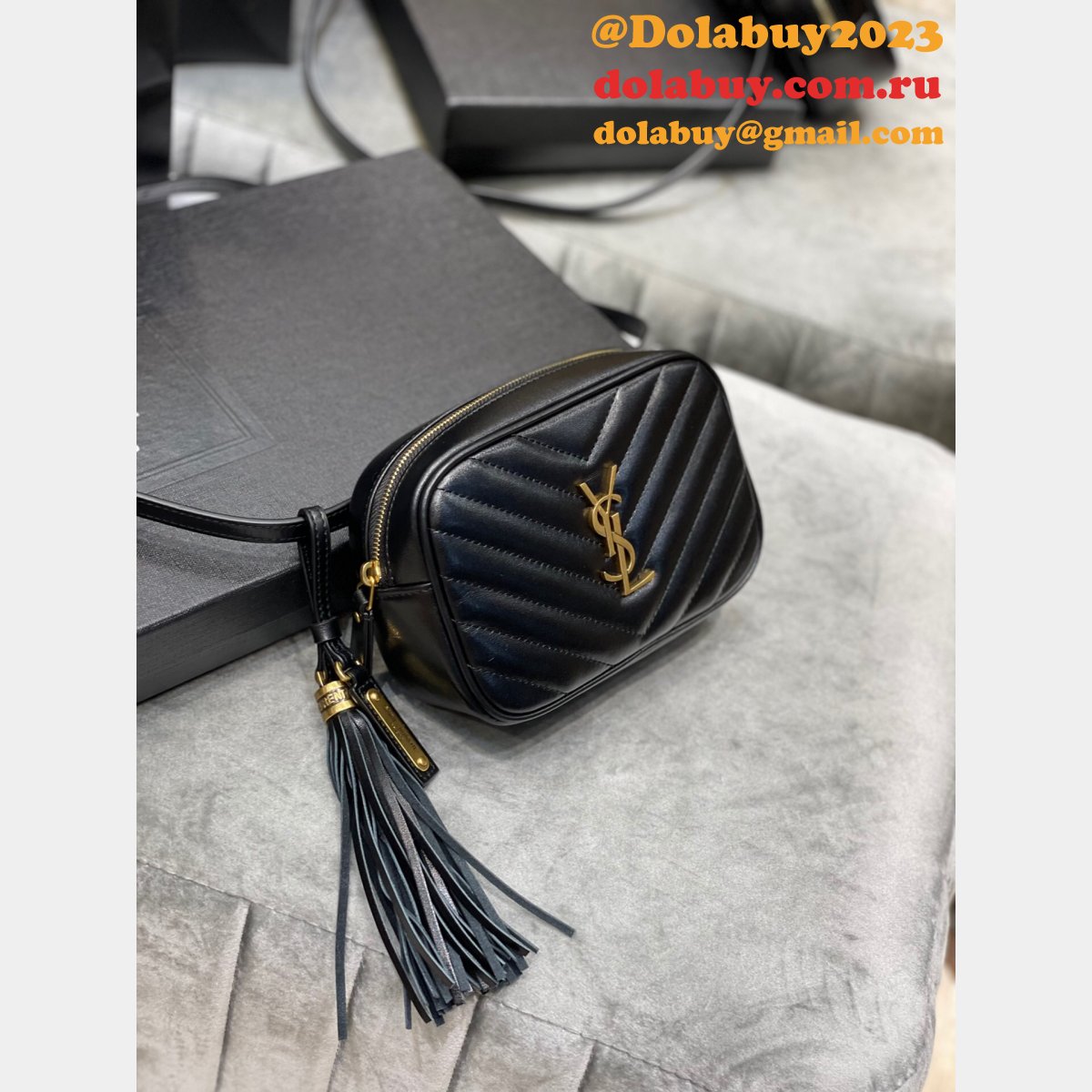 Replica Saint Laurent Lou Matelassé Leather Belt Bag