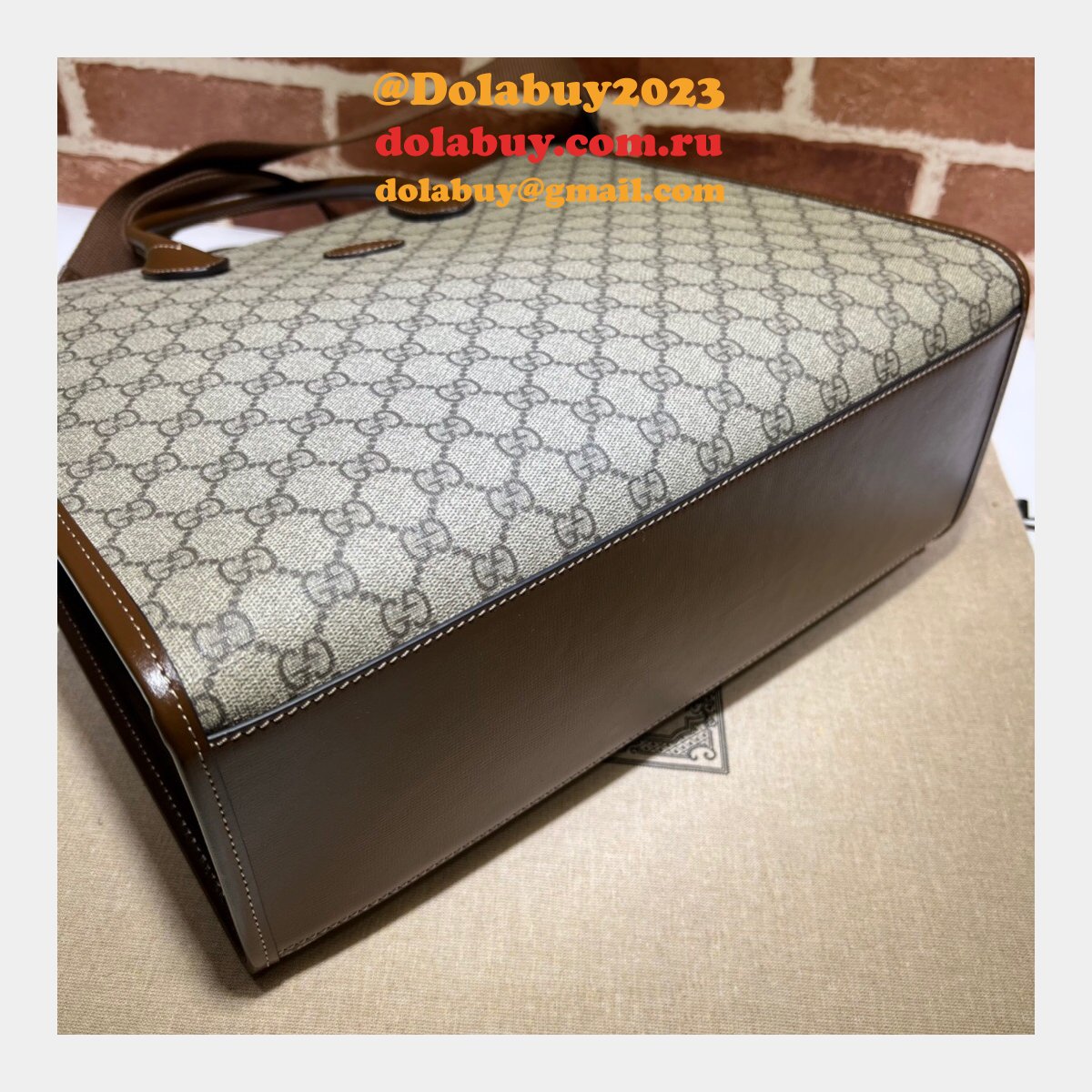 G*u*i luxury tastic replica 674148 medium tote with interlocking g