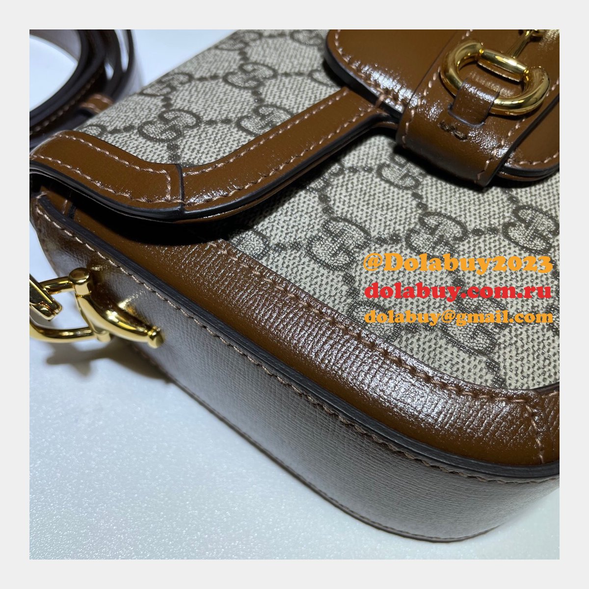 G*u*i beige replicas horsebit 1955 mini aaa bag