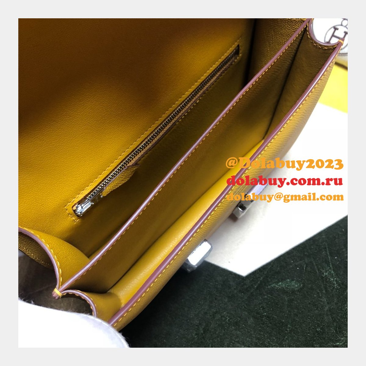 Hermes Constance Bag 23cm Epsom Leather Yellow