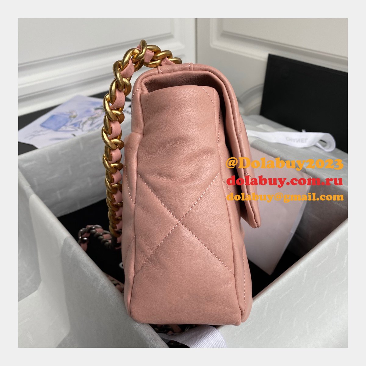 Top CC 19 Bags 2021 Pink 30CM