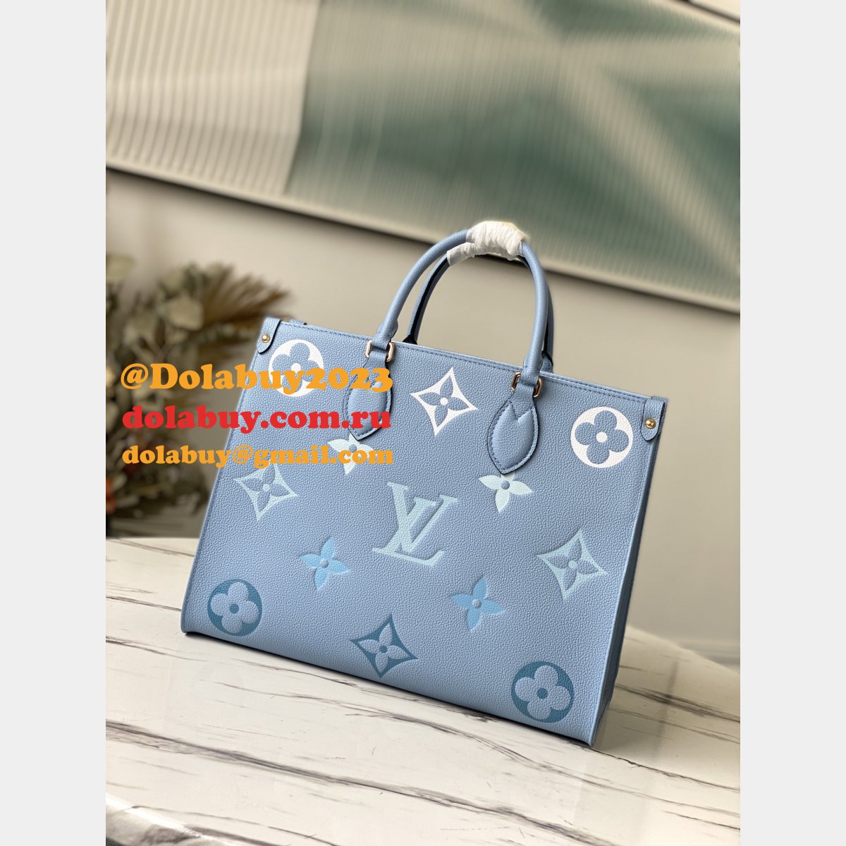Louis Vuitton Fashion 2021 OnTheGo Monogram Empreinte Blue M45718 Bags