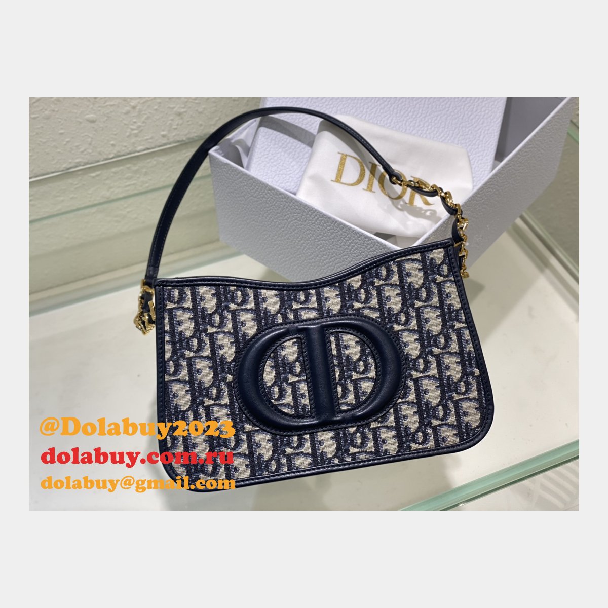 1:1 Replica Dior CD Signature Hobo Winter Wave2 #9211 Bag