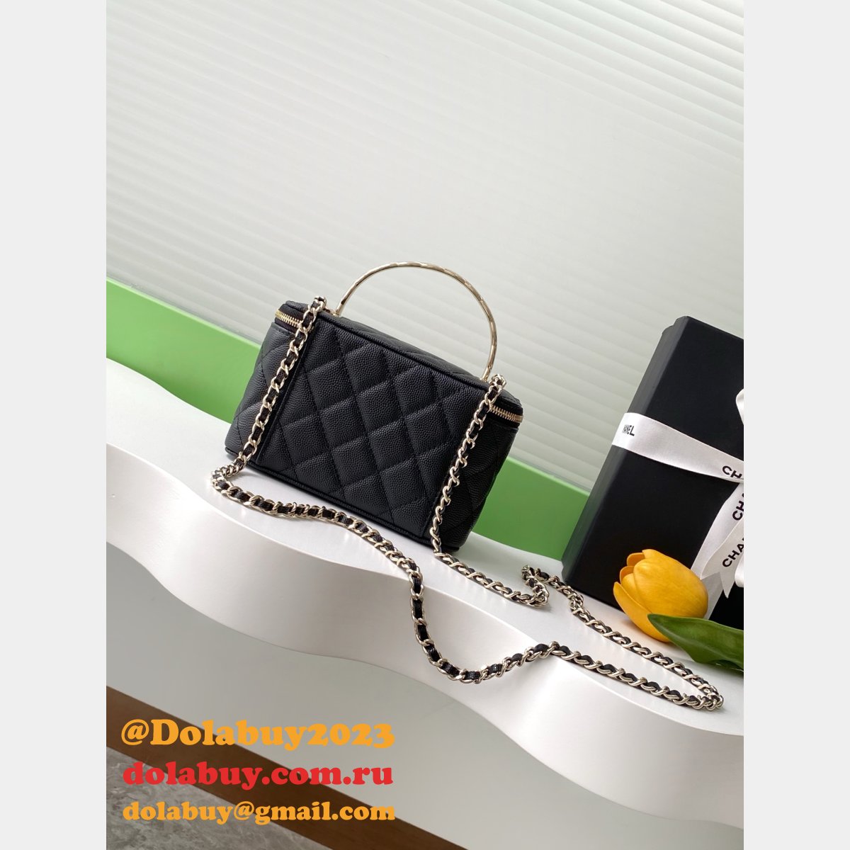 AP4590 1:1 Mirror Chain Shoulder Vanity Bag