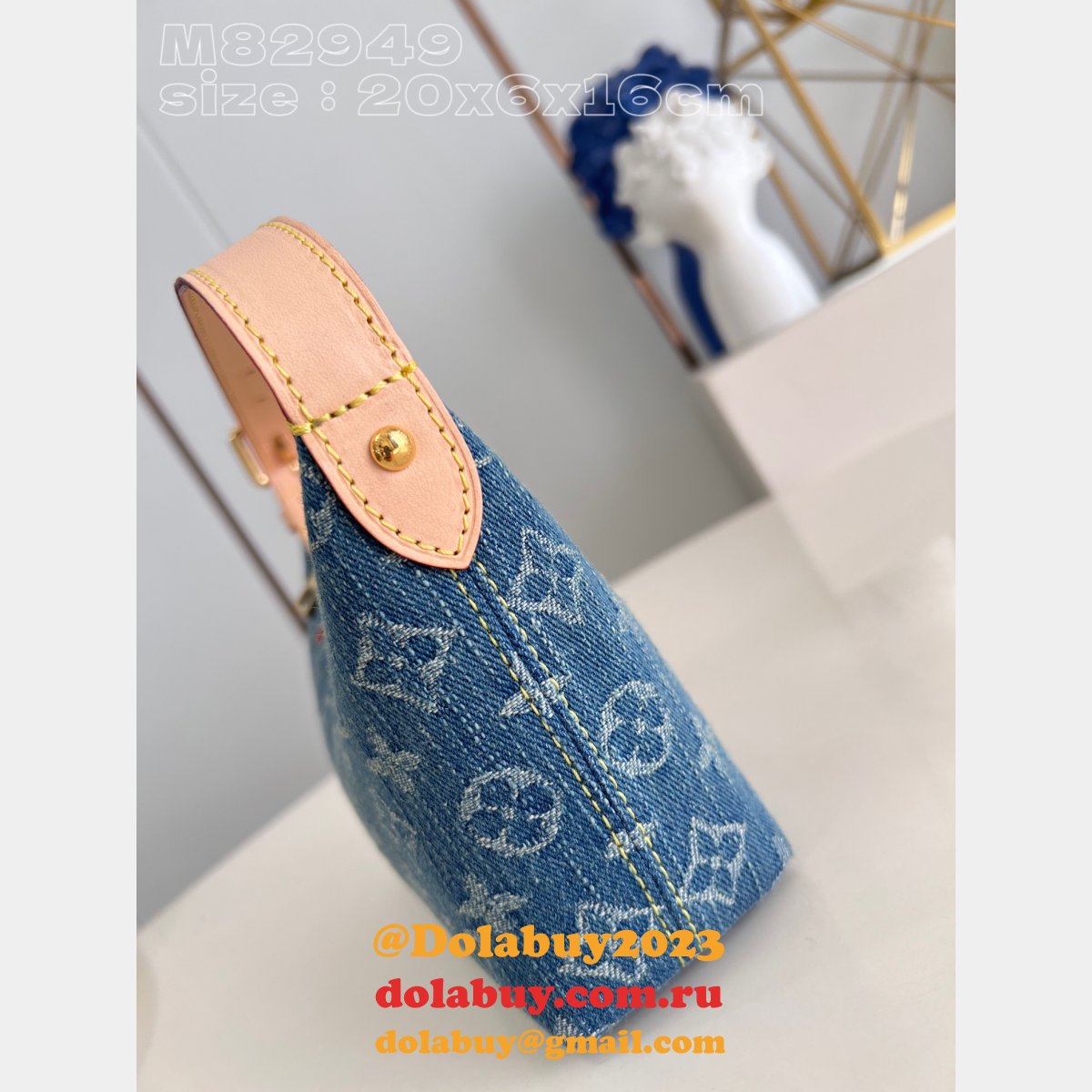 Hills Pochette Monogram Denim M82949 Inspired Louis Vuitton Knock Off Bag