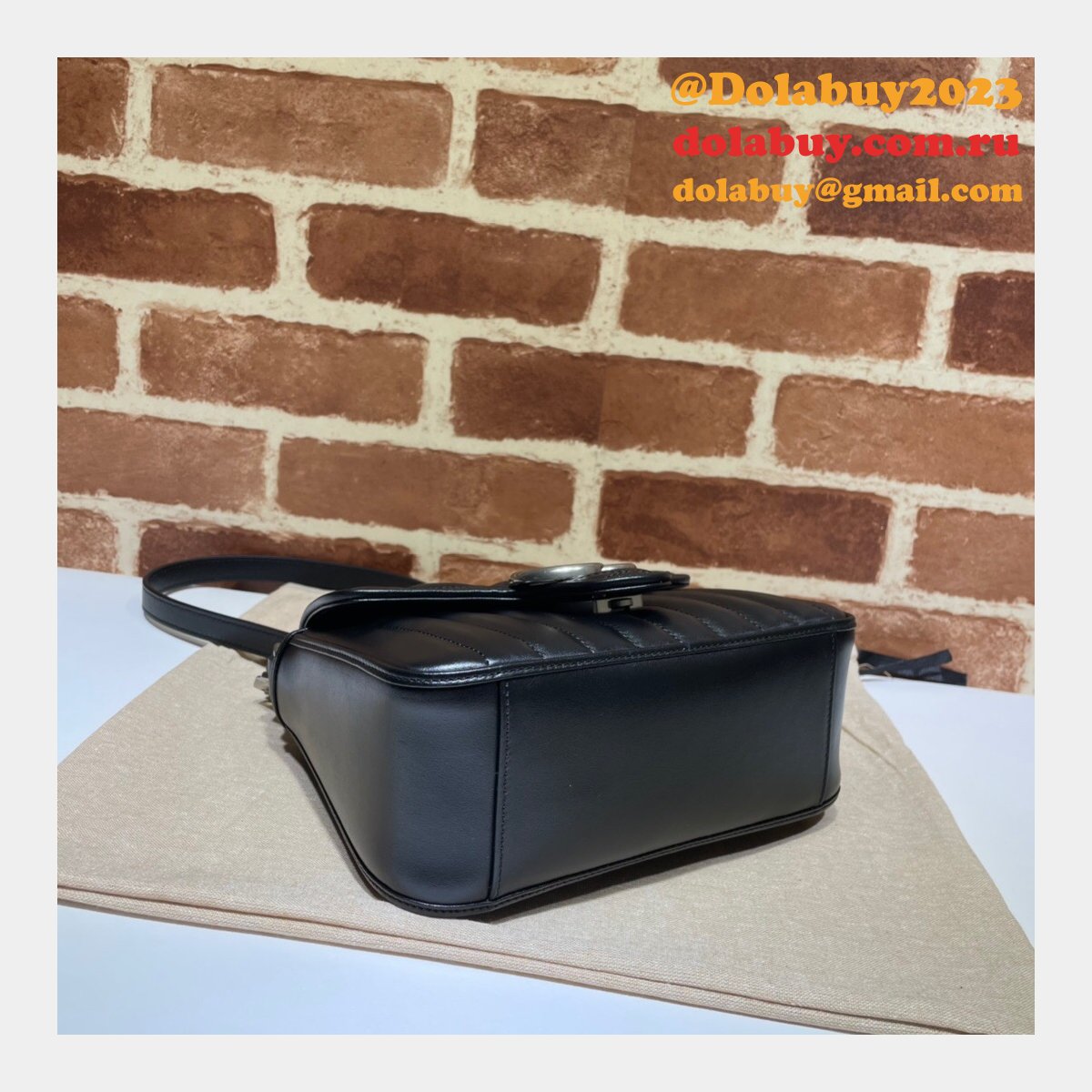 G*u*i best quality gg marmont mini top handle 583571 bag