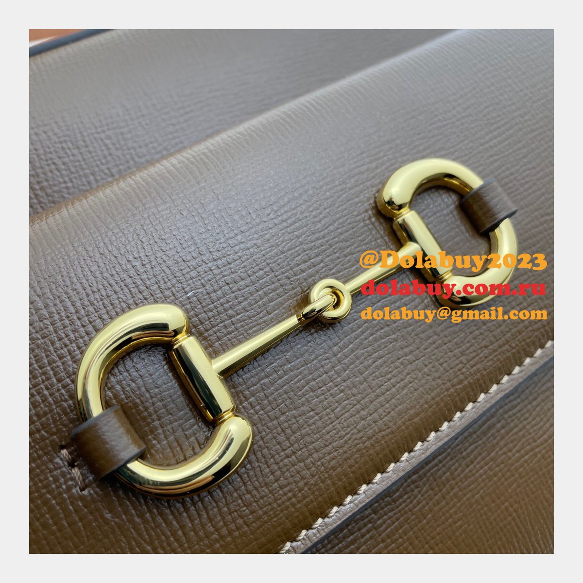 G*u*i horsebit 1955 small shoulder 645454 black army green white bag