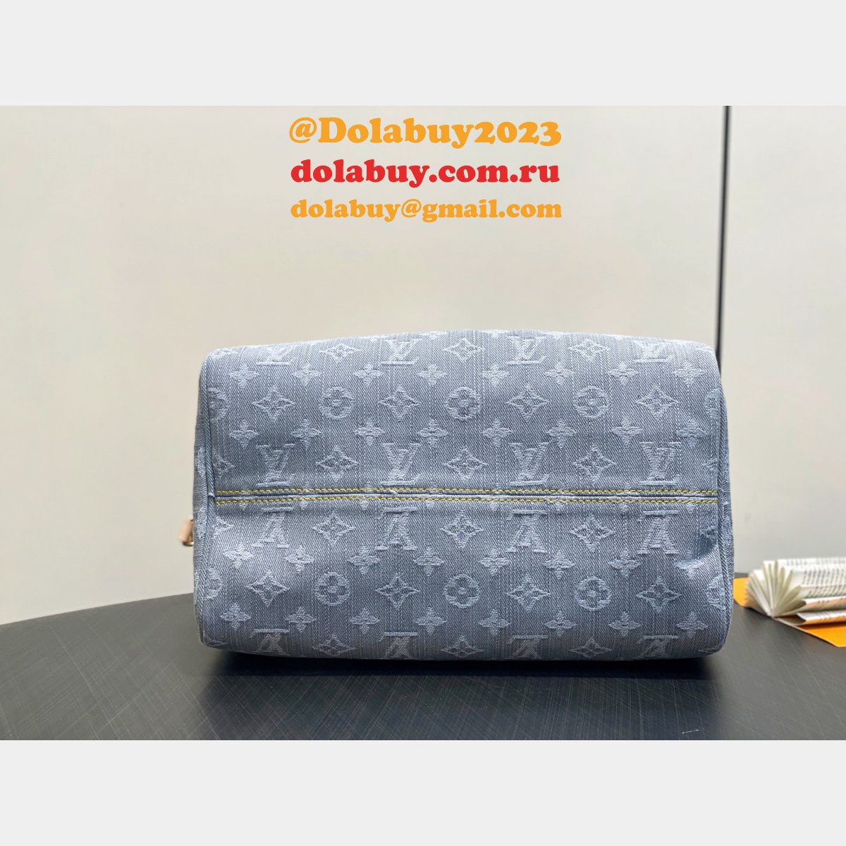 Louis Vuitton Speedy Soft 30 Bag M13344 Luxury Monogram Denim Grey