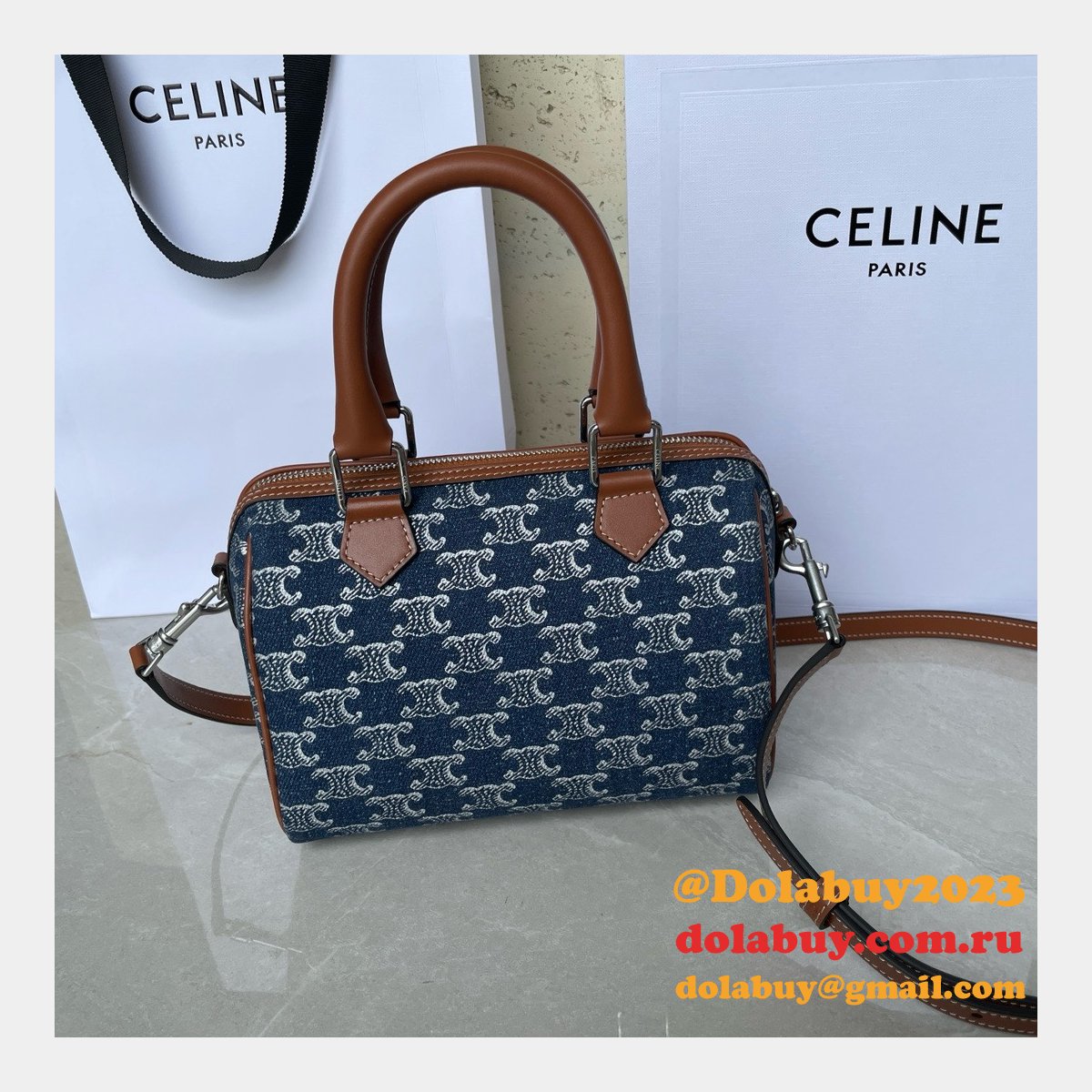 Celine Top Quality Small Boston Smooth Copy 113773 Bag