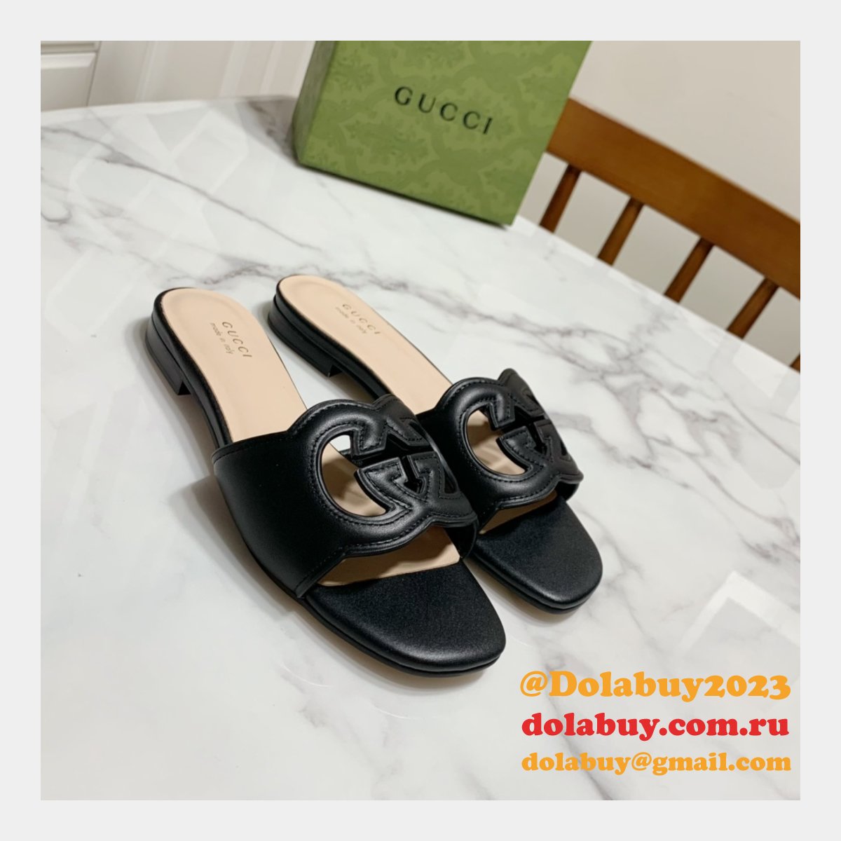 replica G*u*i designer shoes outlet flat slippers sale