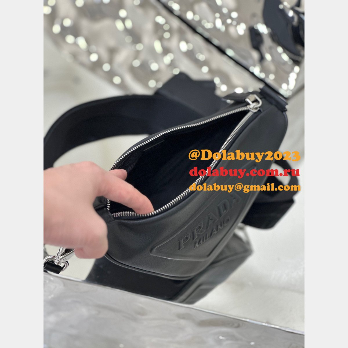 Top Quality Prada calfskin triangle 7 Star bag