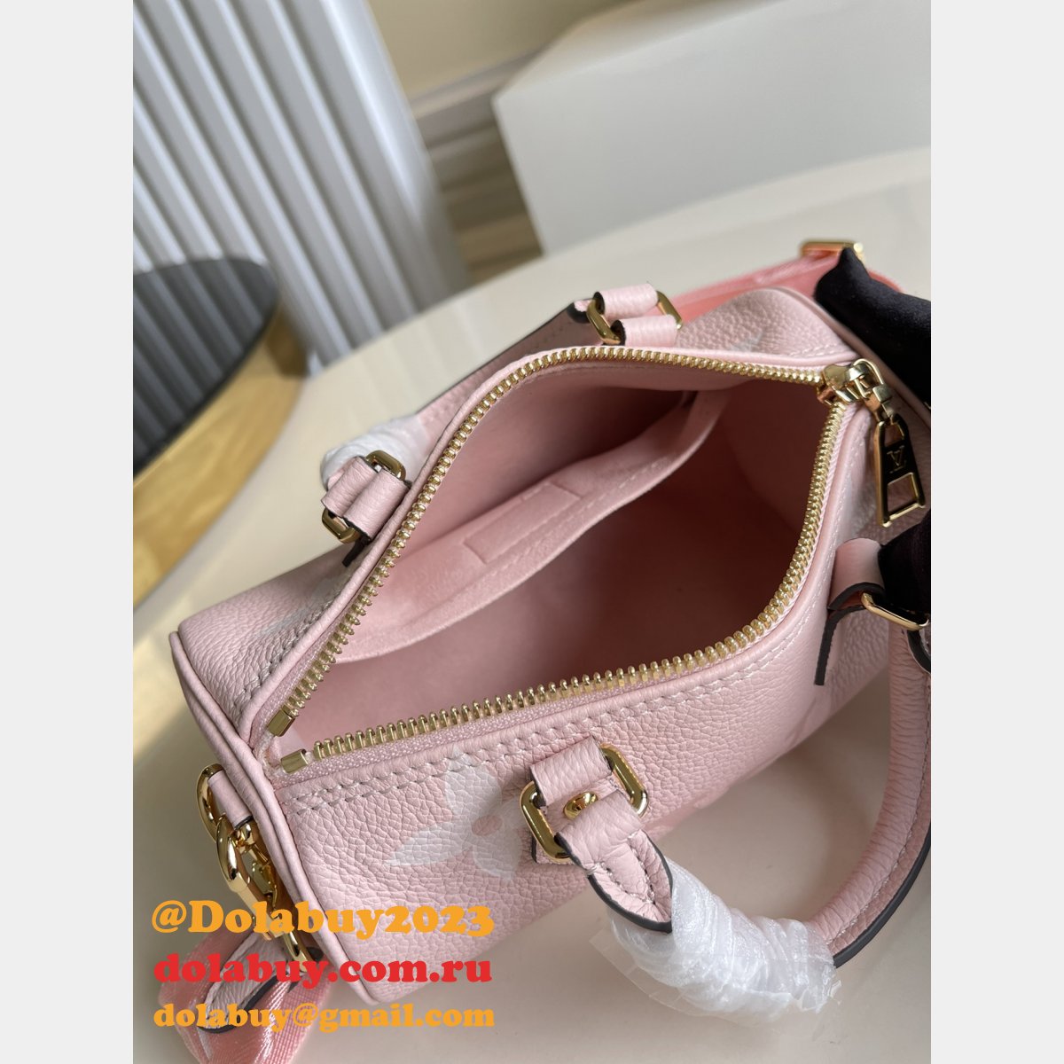 Louis Vuitton Papillon BB Monogram Empreinte Leather M45707 Rose