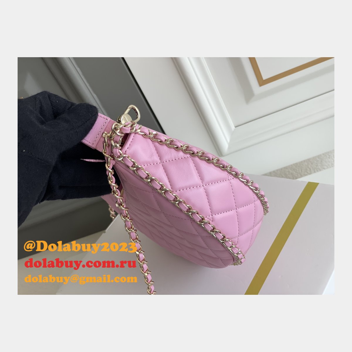 We Sale High-quality Fake AS3917 Lambskin Hobo Bag