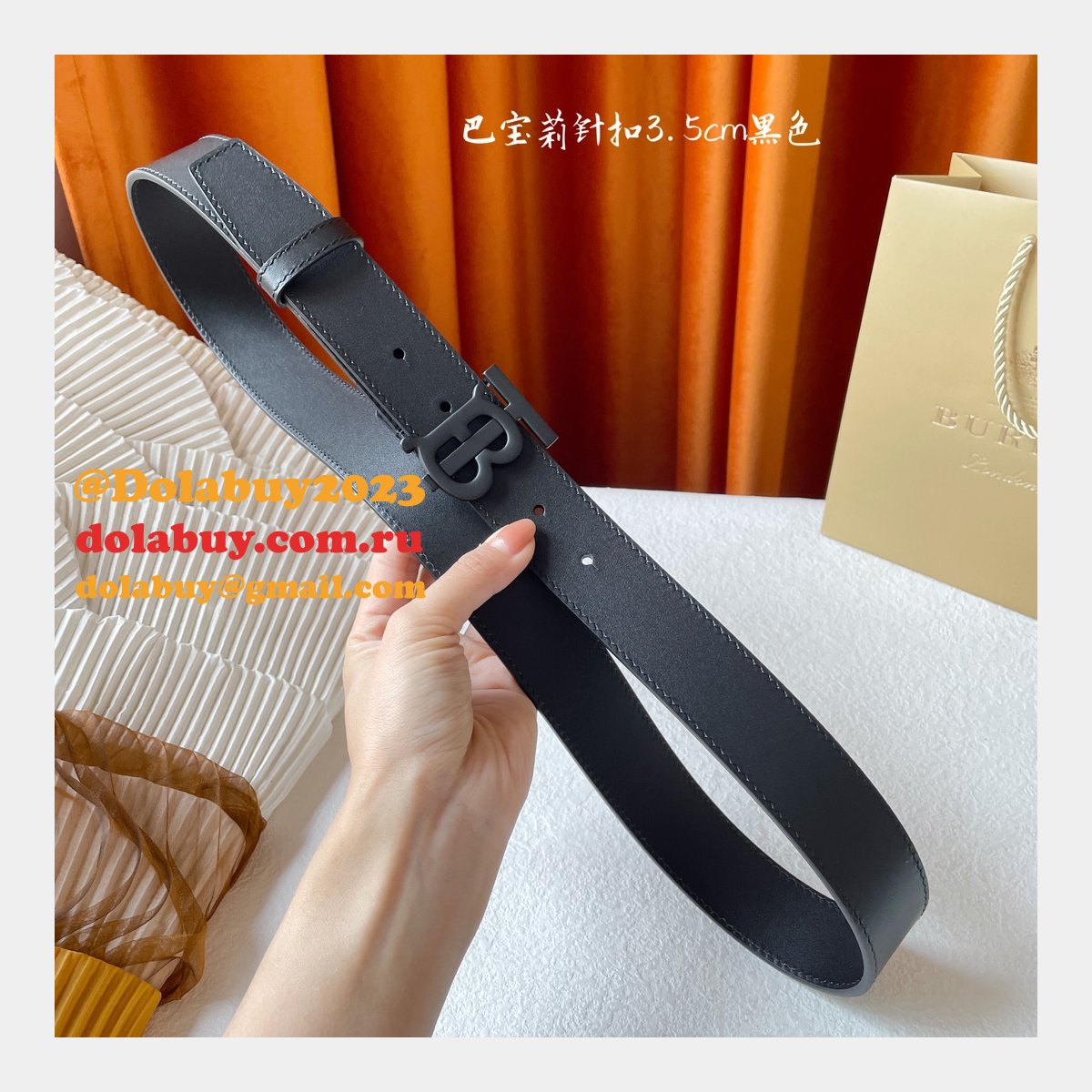 Replica Best Burberry Belt 35MM For Sale