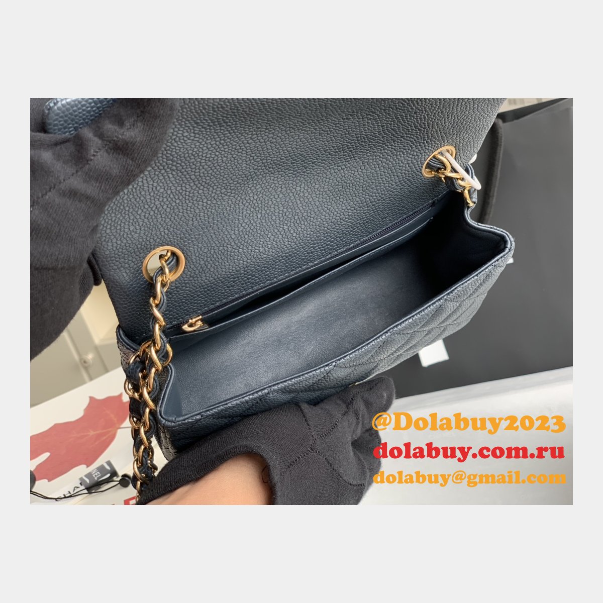 Cheap CC Caviar Leather Flap Bag 1116 20CM