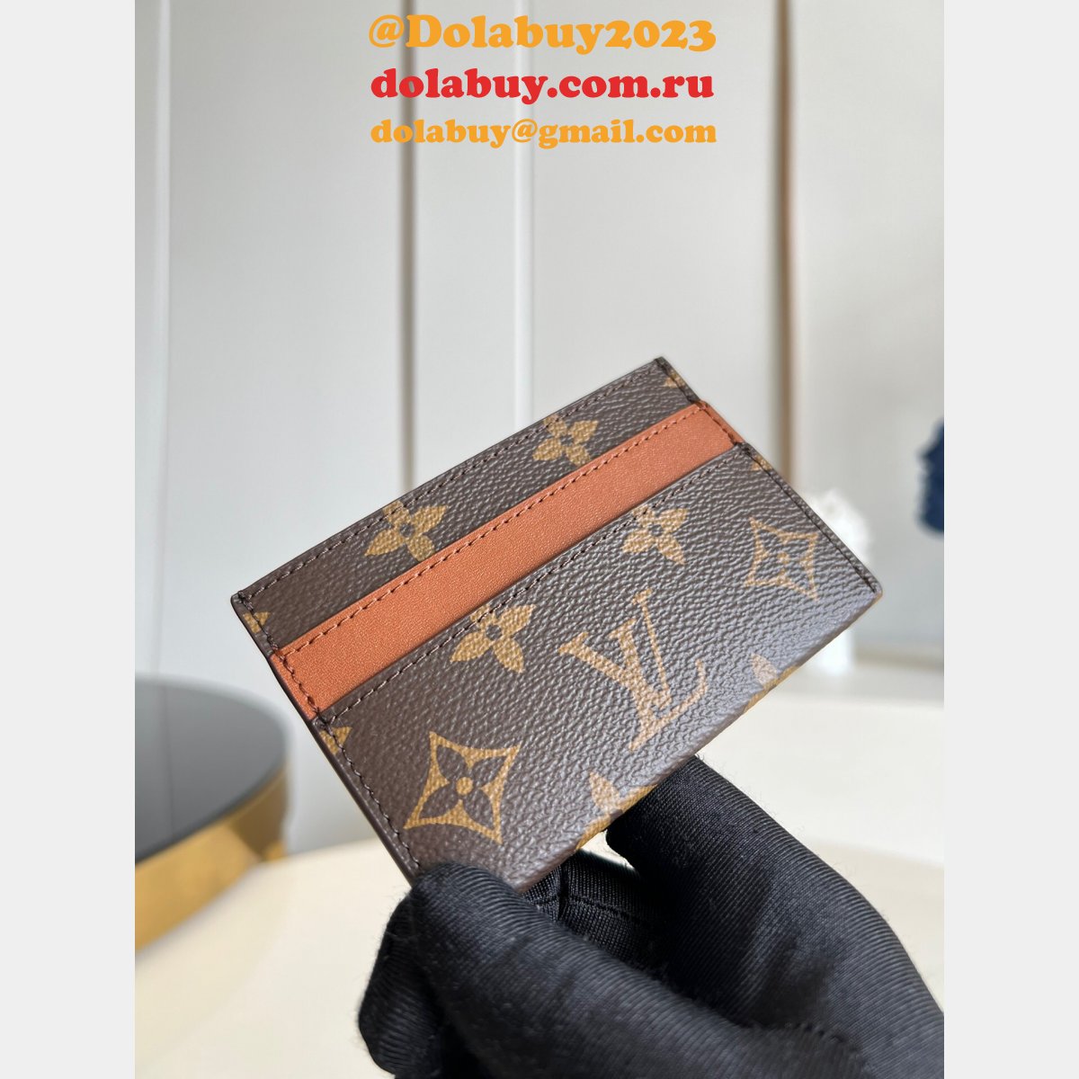 Louis Vuitton M62170 Replica Online Double Card Holder Monogram Eclipse Canvas