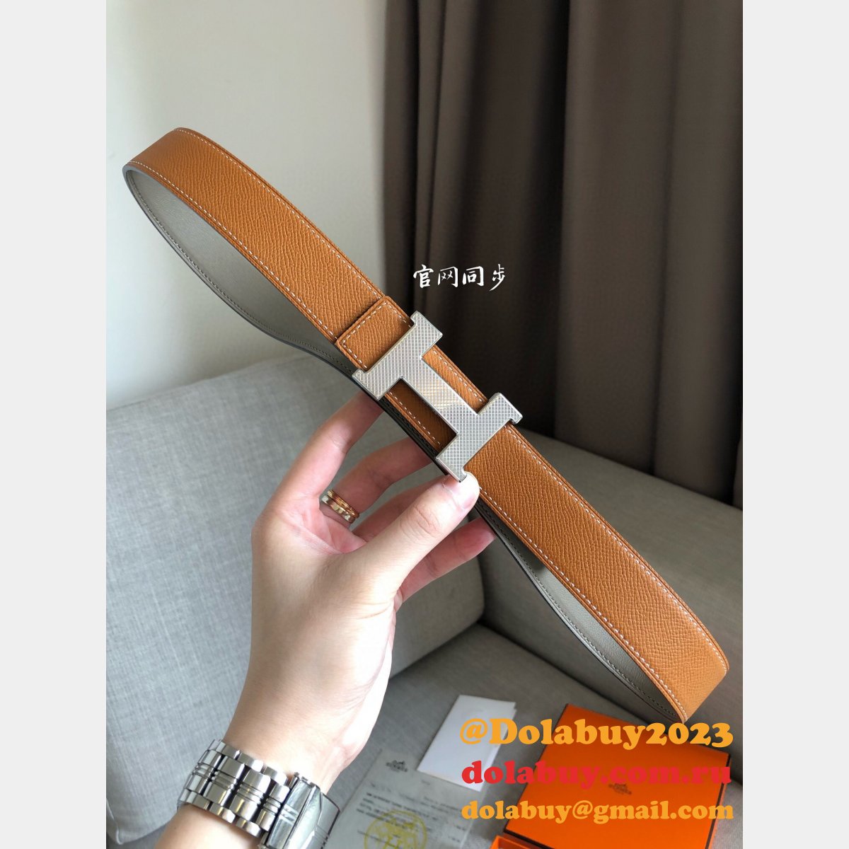 Replica Hermes Belts Reversible Leather Strap 32mm Designer Fake Store
