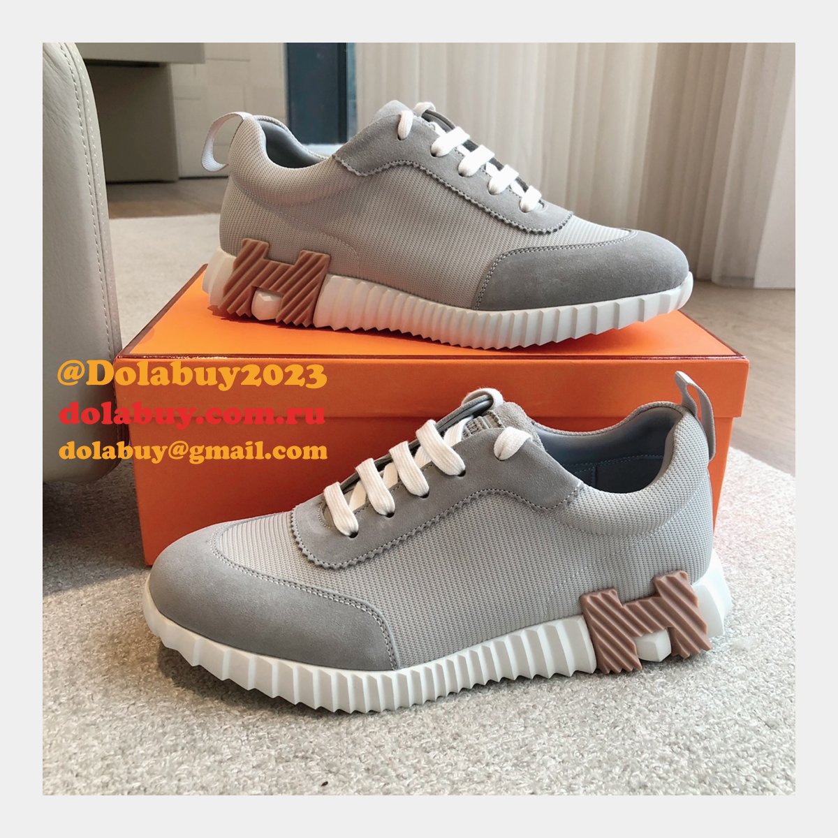 Wholesale HERMES MEN BOUNCING SNEAKER