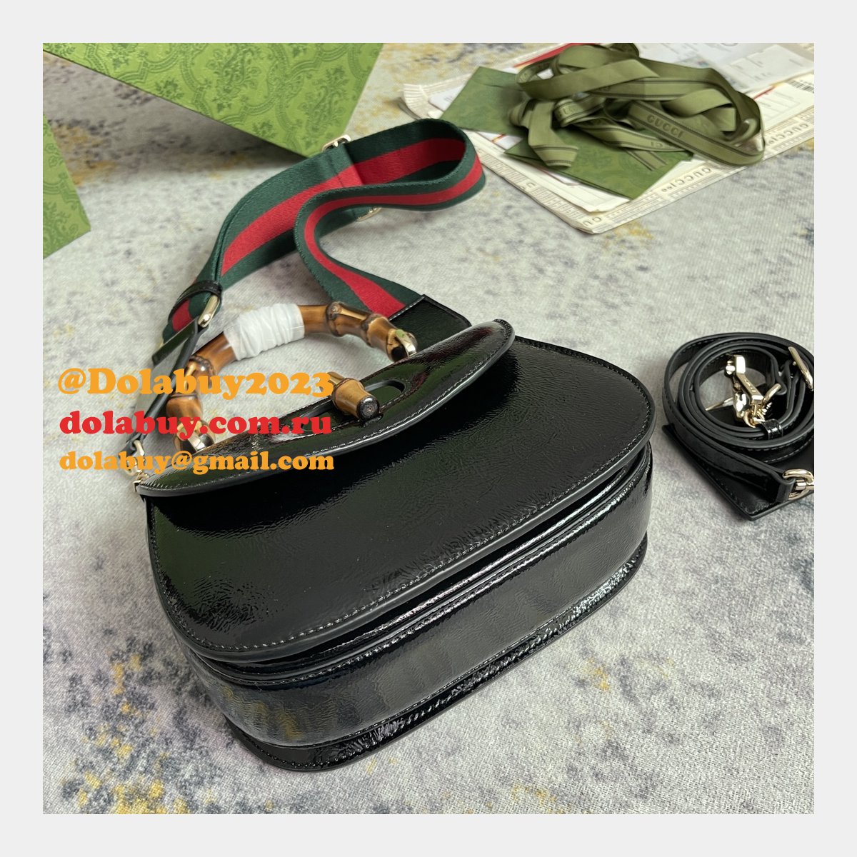 top quality G*u*i bamboo 1947 small top handle bag #675797