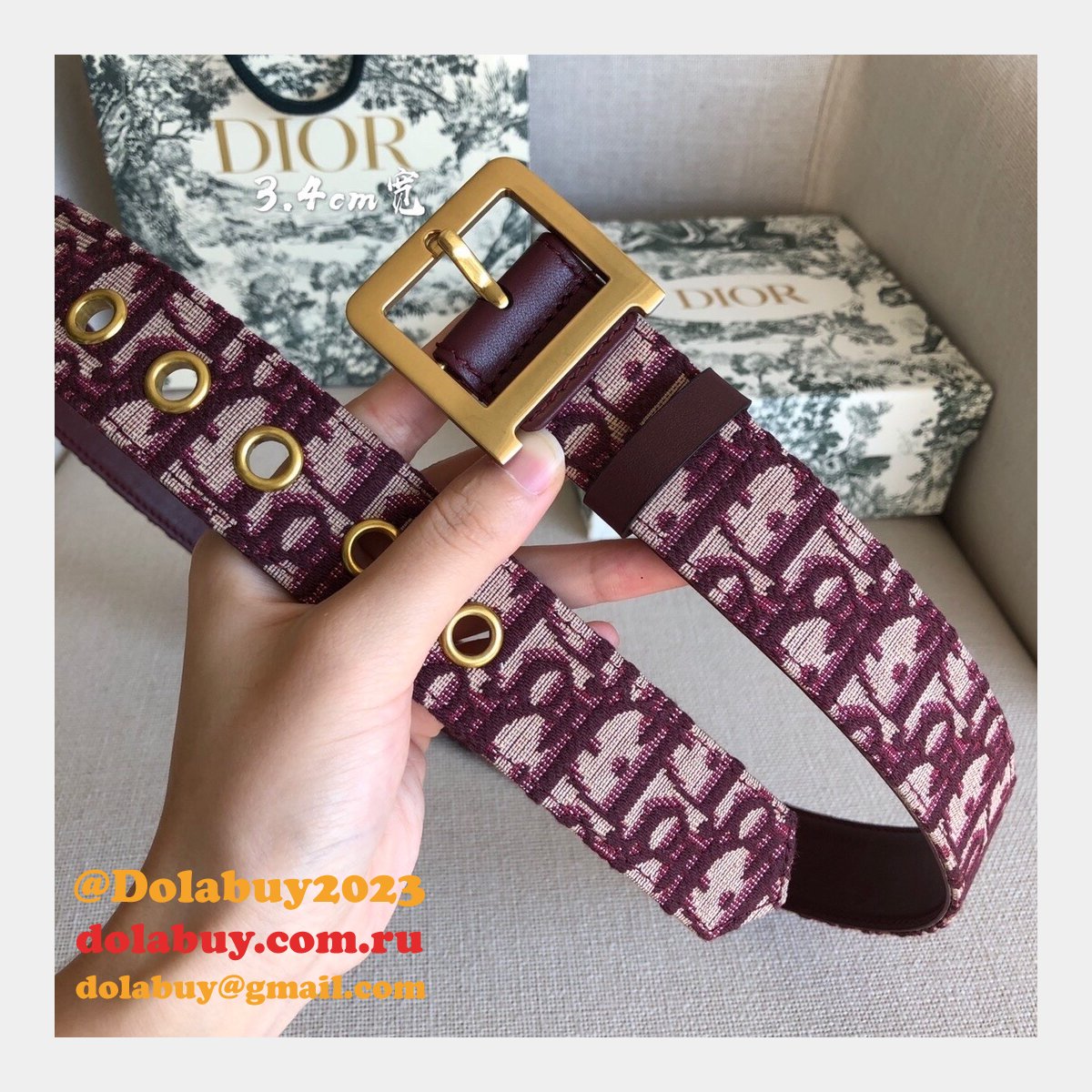 Christian Dior Replica Belts 3.4cm Accessories Belts