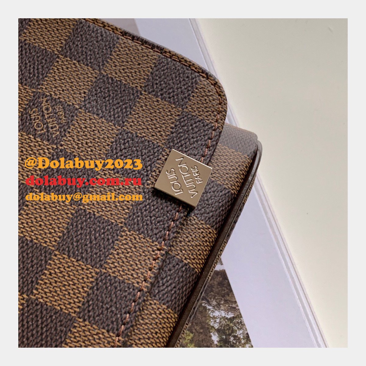 Louis Vuitton Replicas N41031 District PM Damier Ebene Canvas