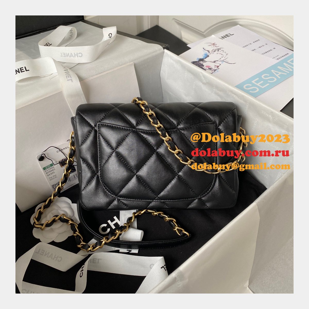 Perfect 1:1 Top Quality Flap Lambskin Replica AS3986 Bag