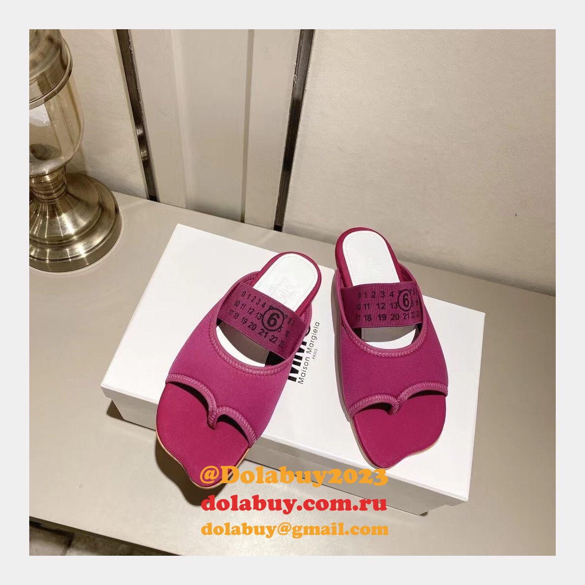 replica ma*s*n Ma*i*la knockoff mm6 flip flops shoes