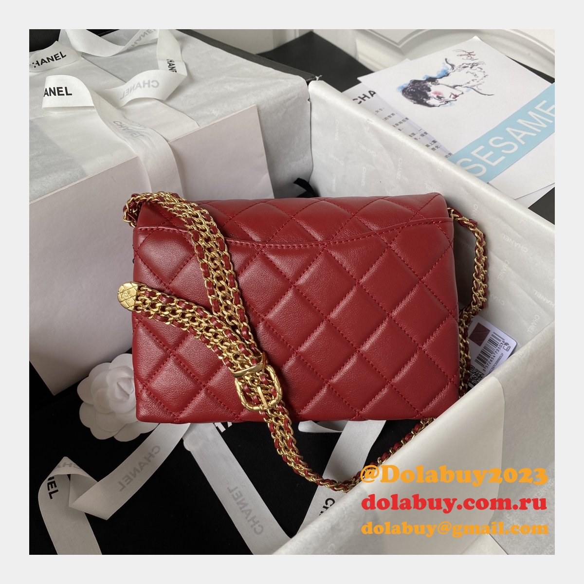 1:1 Mirror Flap Fashion Chain Best AS3994 Replica Quality Bag