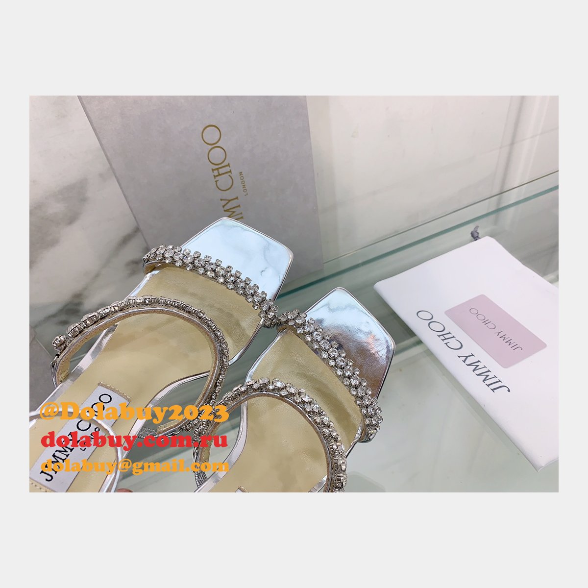 Suede Sandals Replica Jimmy Choo 7 Star Heel 10CM Shoes