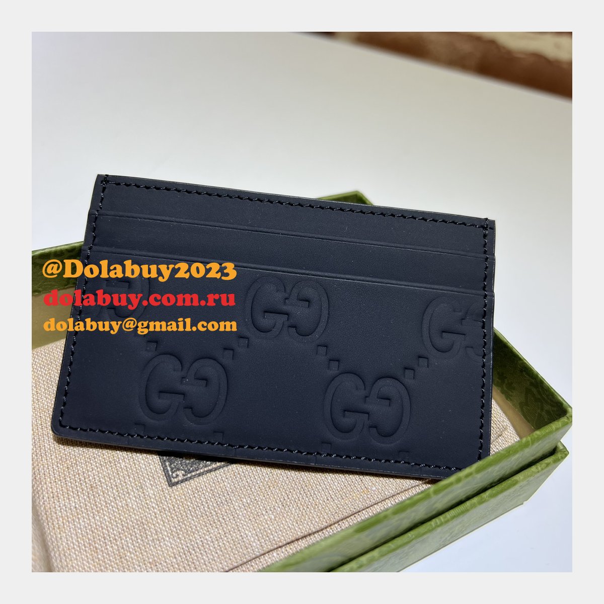 gg replcia G*u*i 771314/771315/780403 rubber-effect zip card case wallet