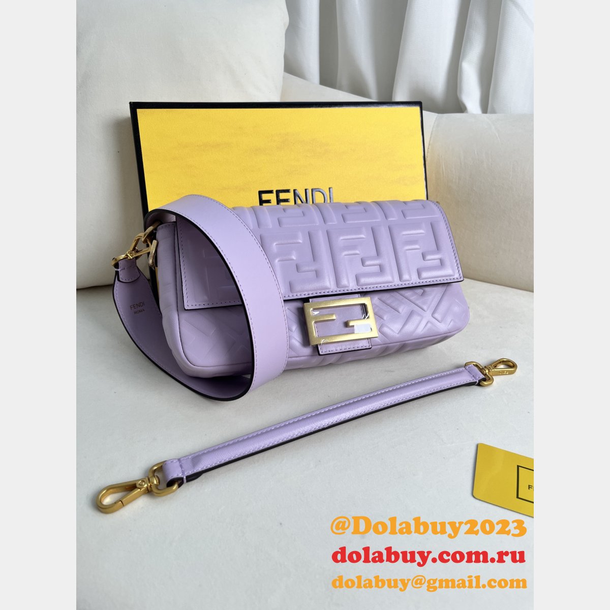 top quality F**di iconic baguette medium nappa handbag