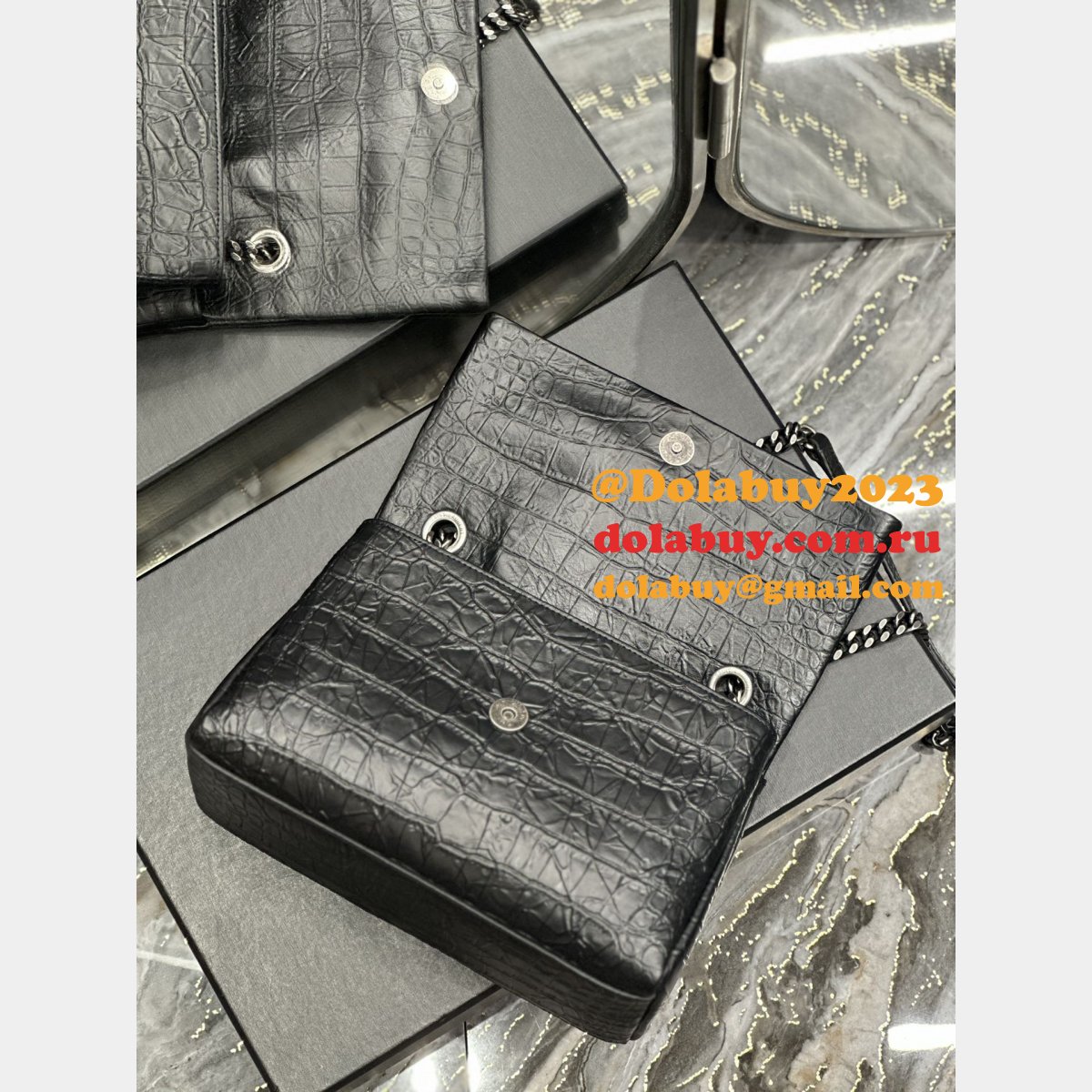 YSL Duplicate 738820/738819 West Hollywood Shoulder AAA+ Bag