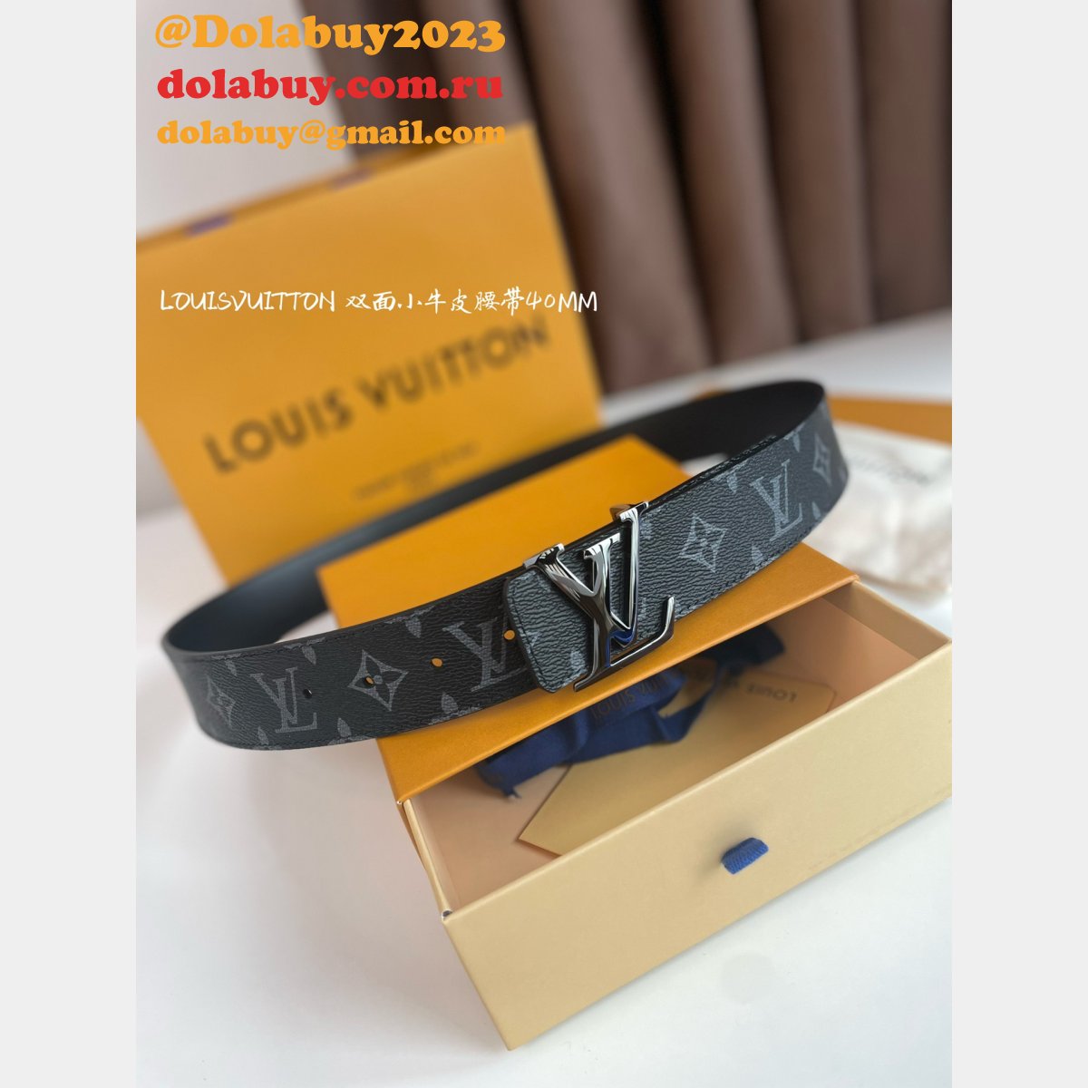 Wholesale Top Louis Vuitton Designer Belts 40MM