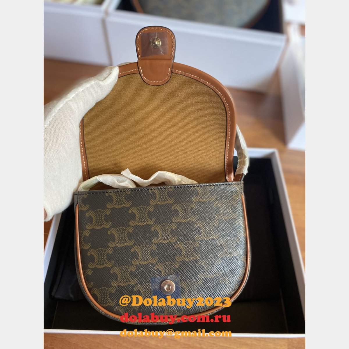 Fashion 7 Star mini celine Triomphe Canvas  BESACE bag196702