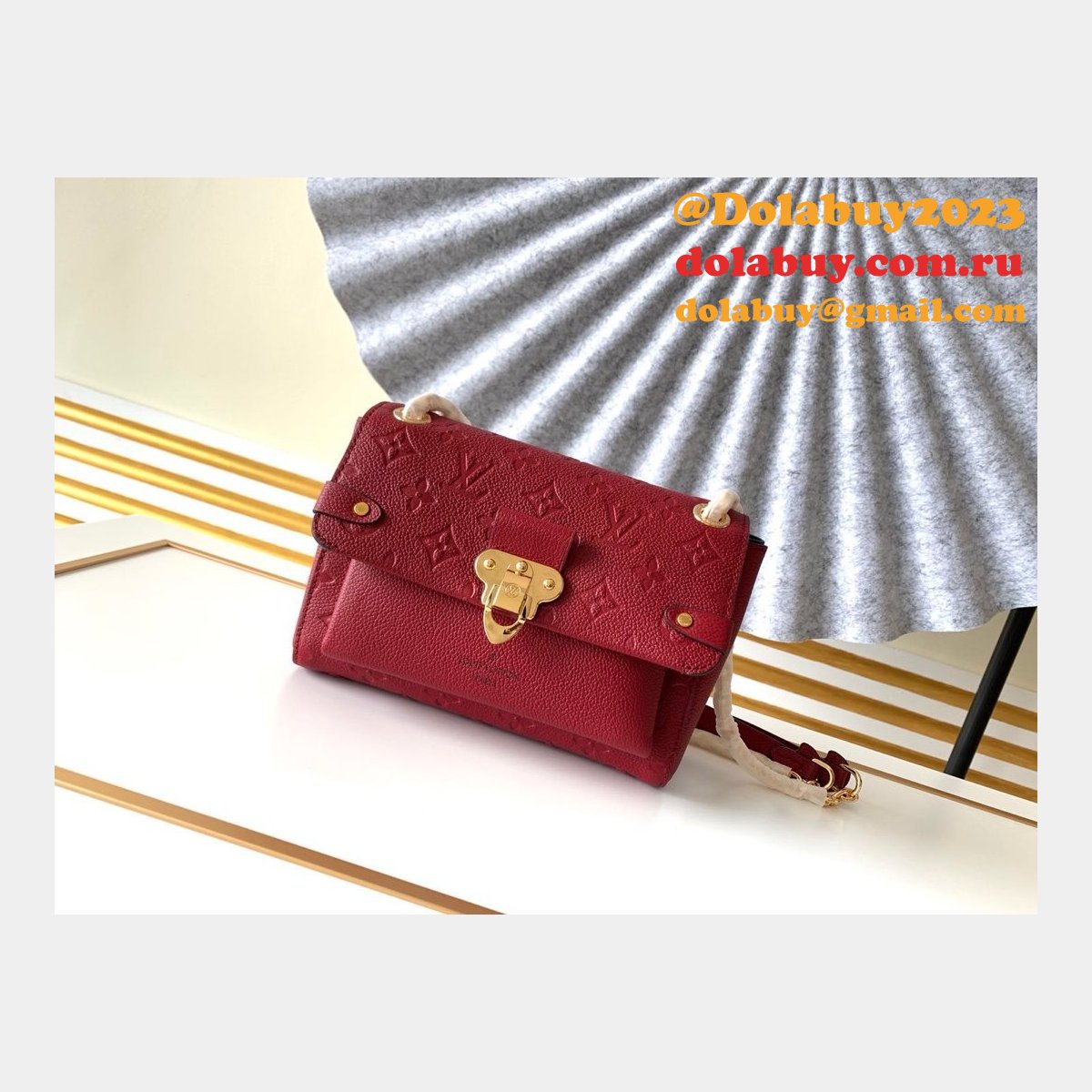 Louis Vuitton UK Vavin BB M44553 Red Monogram Empreinte Leather