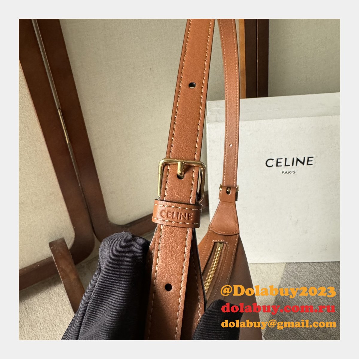 Celine Inspired 117253 Small Heloise Cuir Triomphe Bag