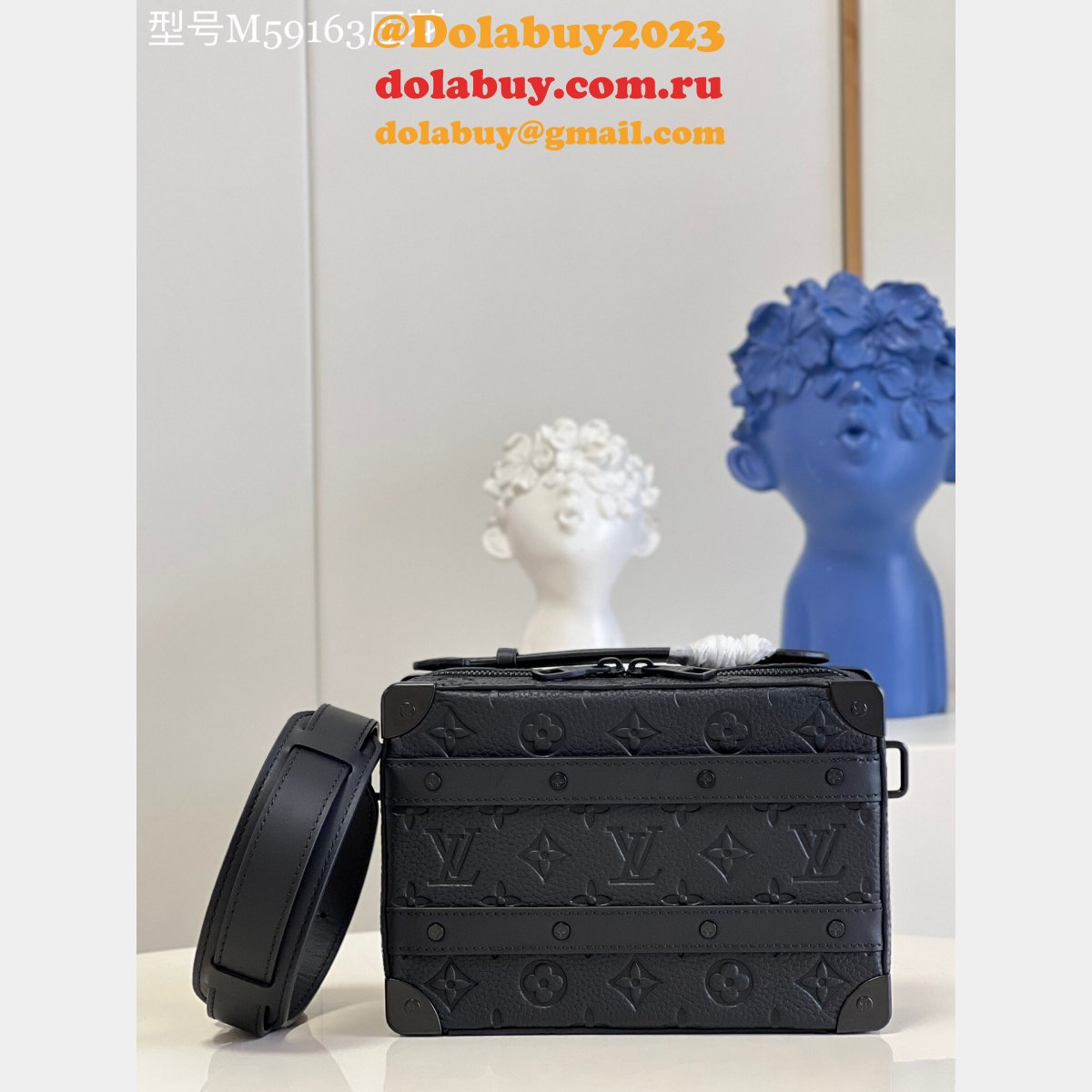 Louis Vuitton Luxury M59163 Black Handle Soft Trunk Taurillon Monogram Men Bags