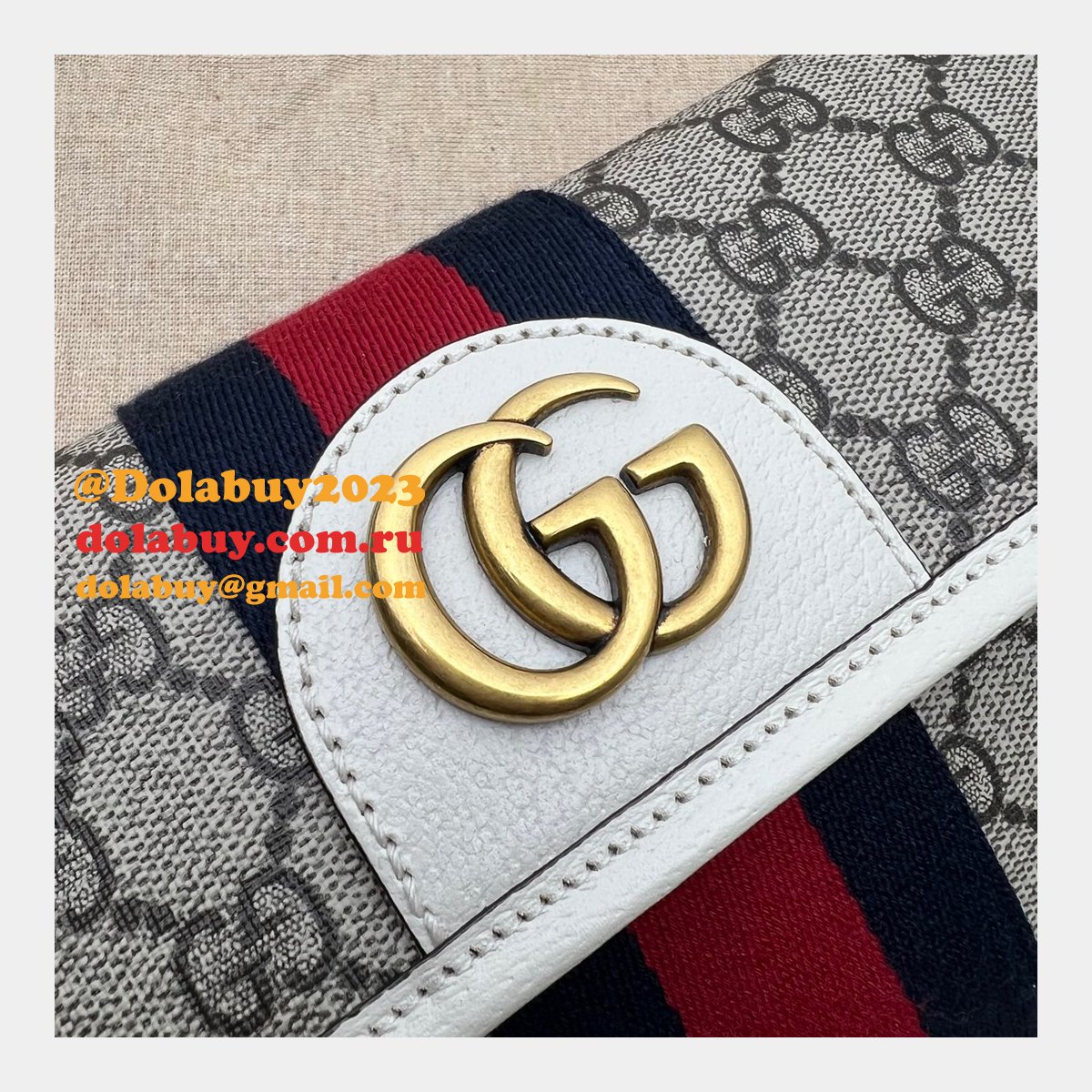 Best Quality Gucci Replica Ophidia belt bag 674081 GG supreme canvas