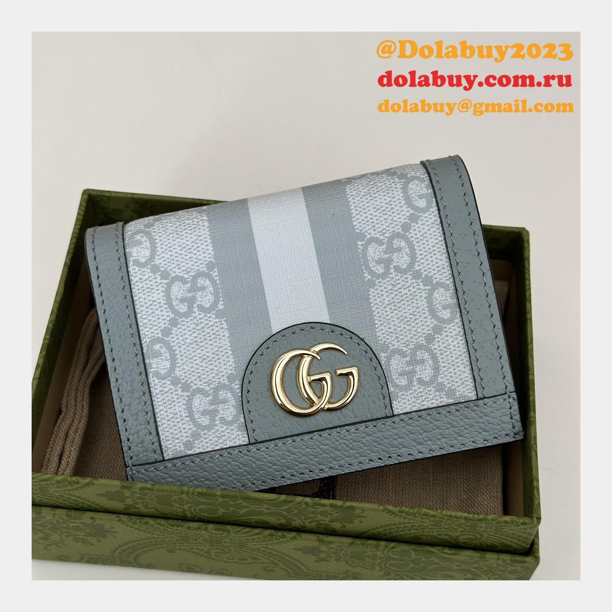 Gucci Perfect GG Supreme Ophidia Card Case Wallet 523155 Bag