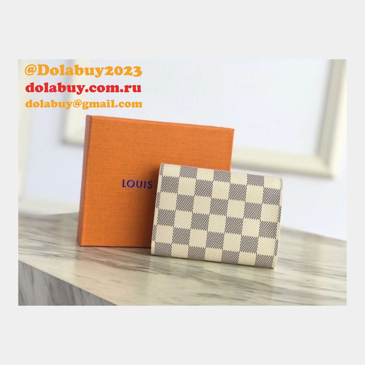 Top Quality LV Enveloppe Carte de Visite M64022