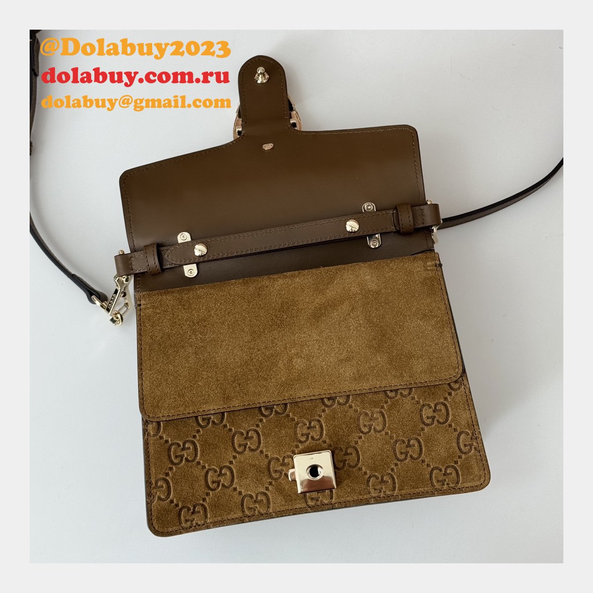 dionysus G*u*i duplicate top handle 813400 brown bag