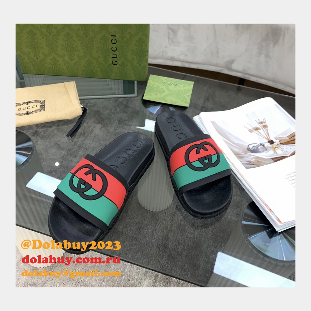 perfect G*u*i quality replica sandals gu7 shoes